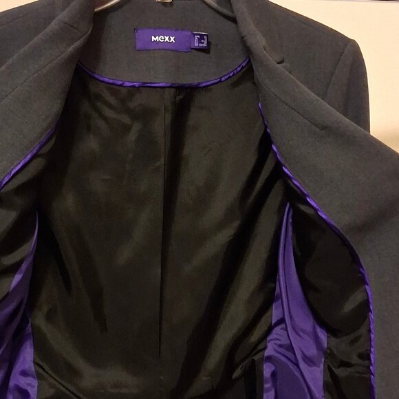 NWOT MEXX Women's High Quality Gray Lined Blazer Jacket Size 38 - Picture 12 of 13